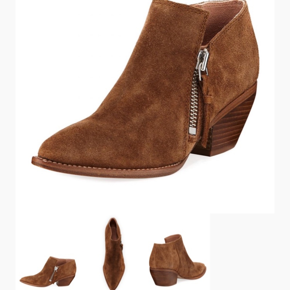 Sigerson Morrison brown suede zip up booties